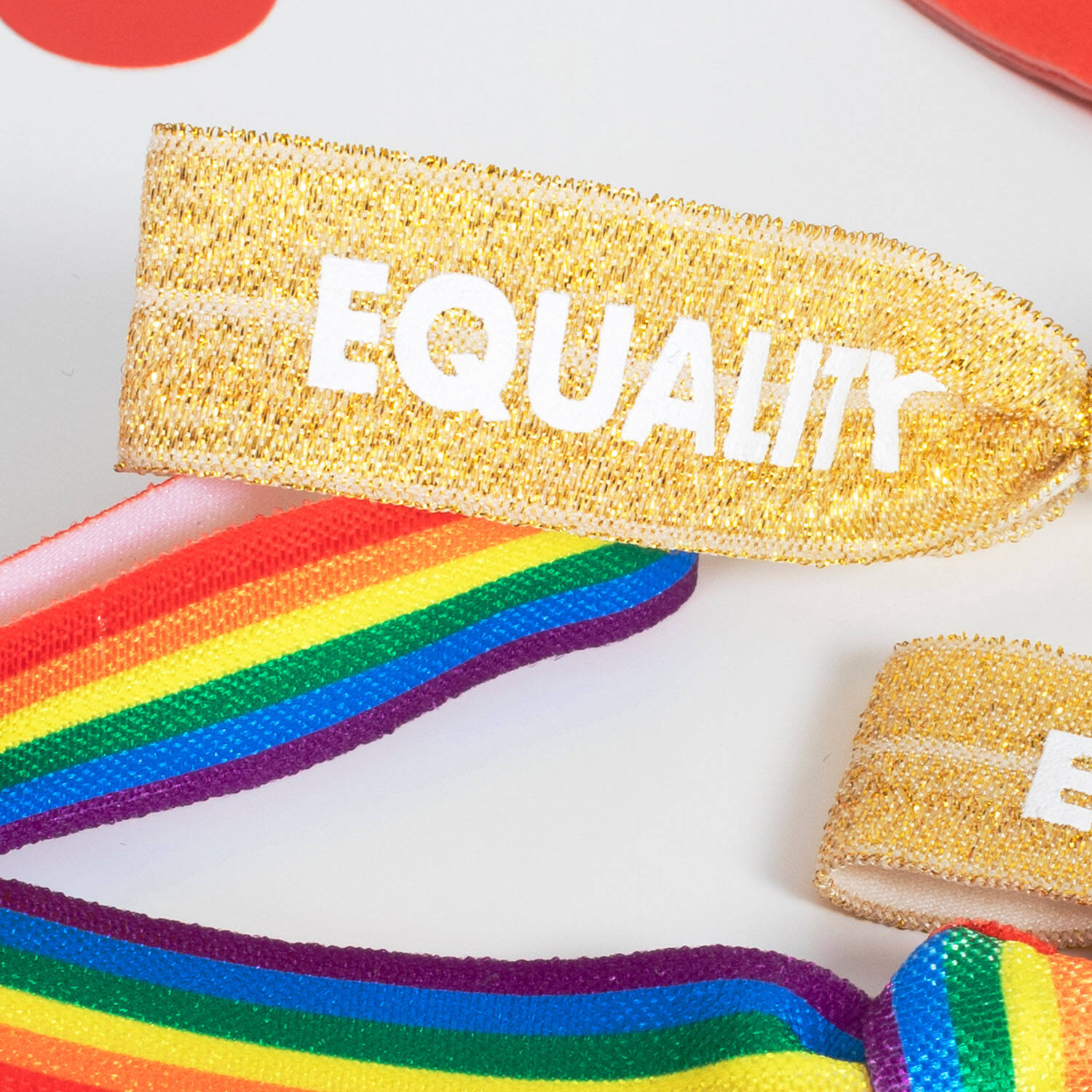 5 Wrist Bands Over The Rainbow Fabric