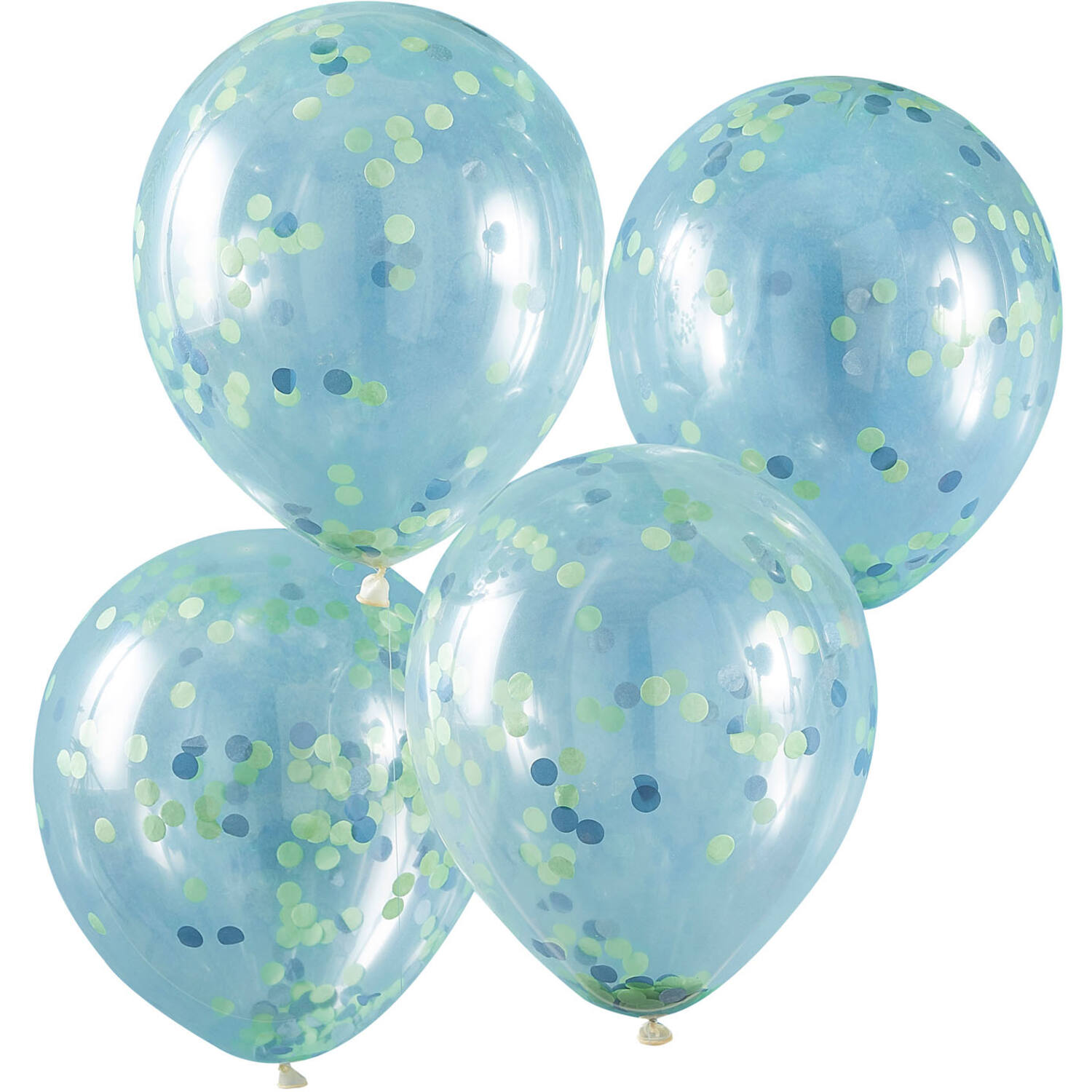 Balloons - Blue and Green Confetti Balloons -