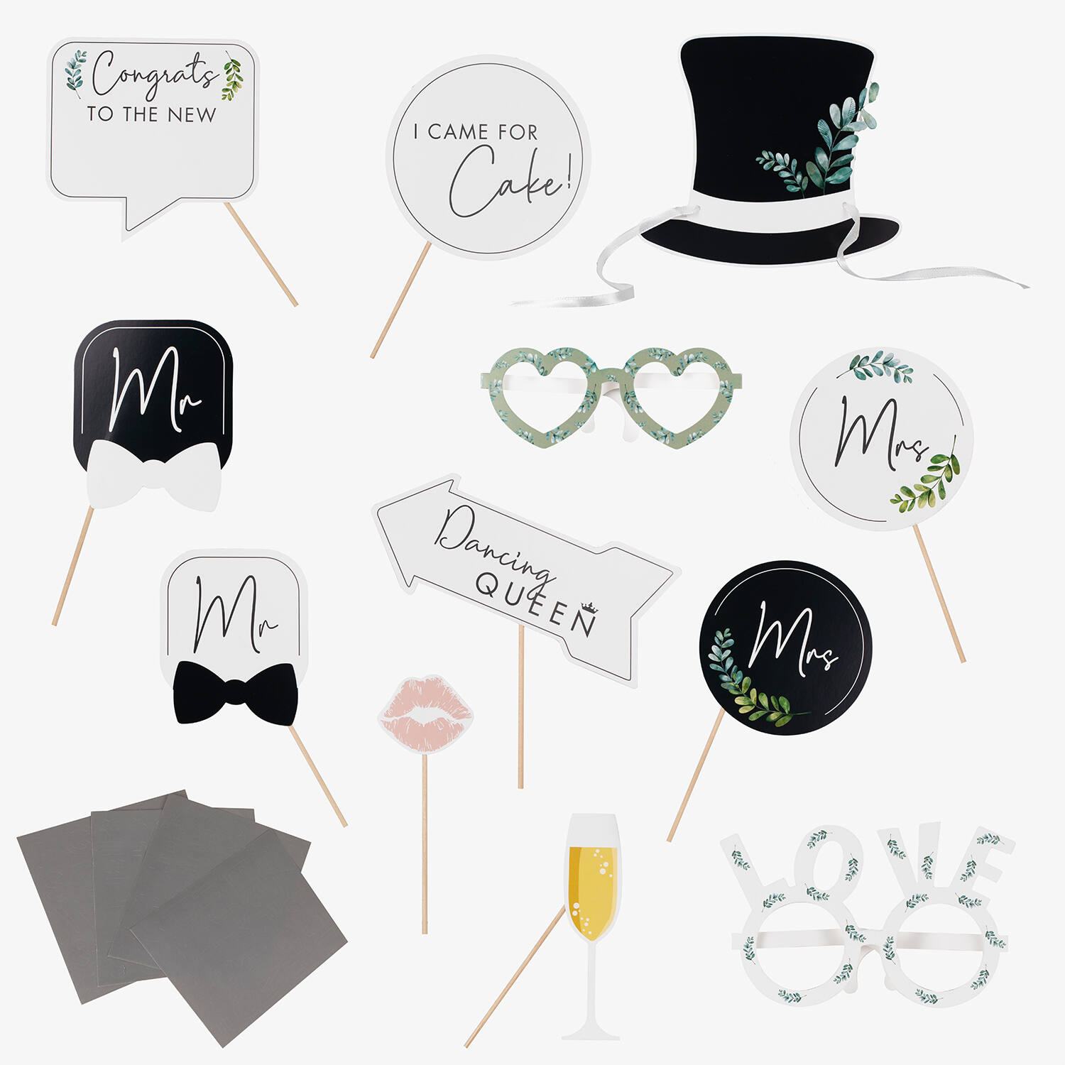 Photo Booth Props - Customisable with Sticker Sheets