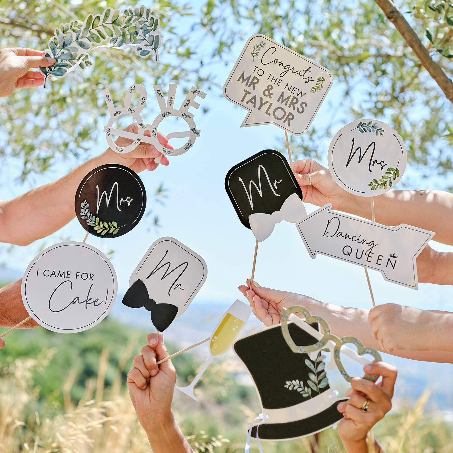 Photo Booth Props - Customisable with Sticker Sheets