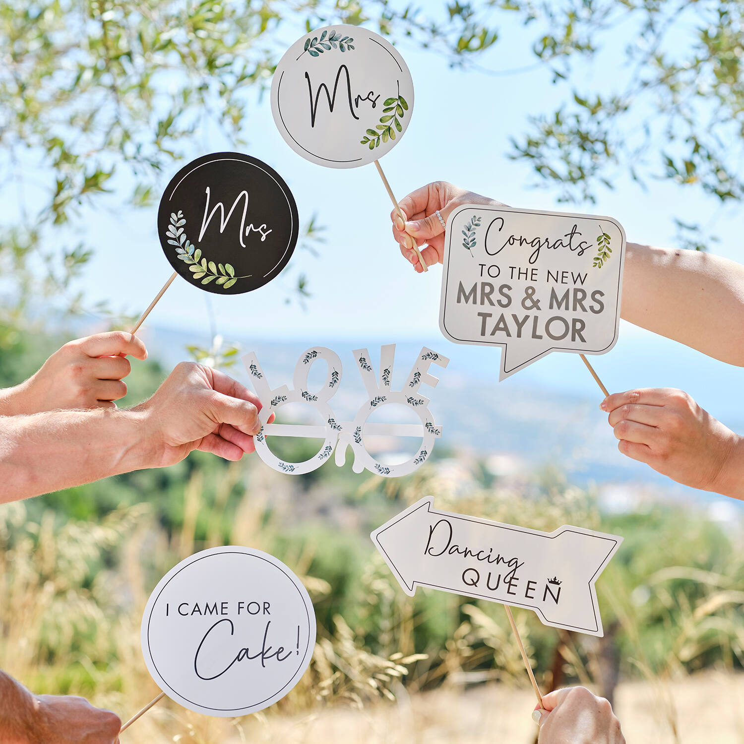 Photo Booth Props - Customisable with Sticker Sheets