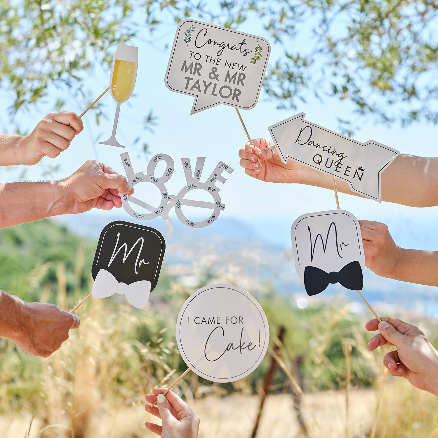 Photo Booth Props - Customisable with Sticker Sheets