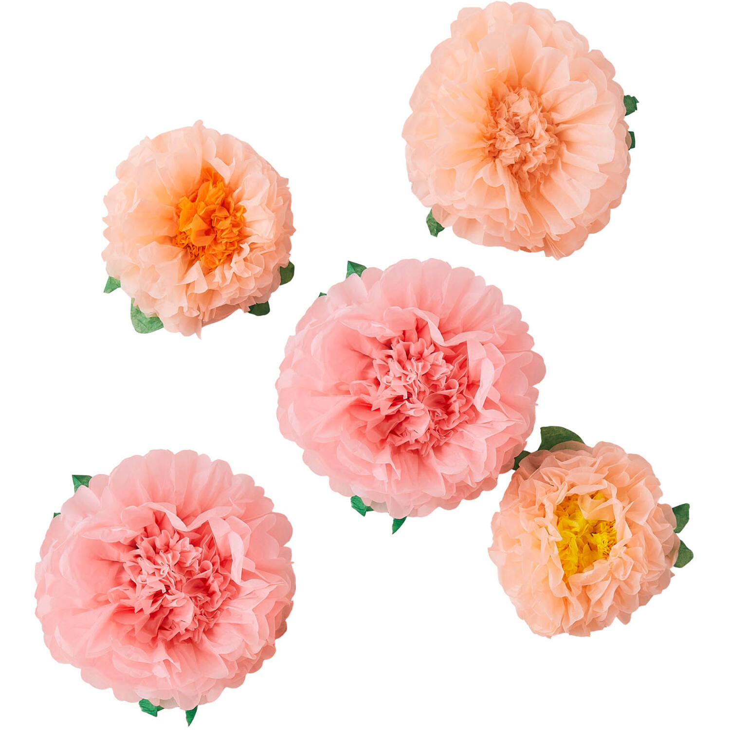 Tissue Paper Flower Pom Poms