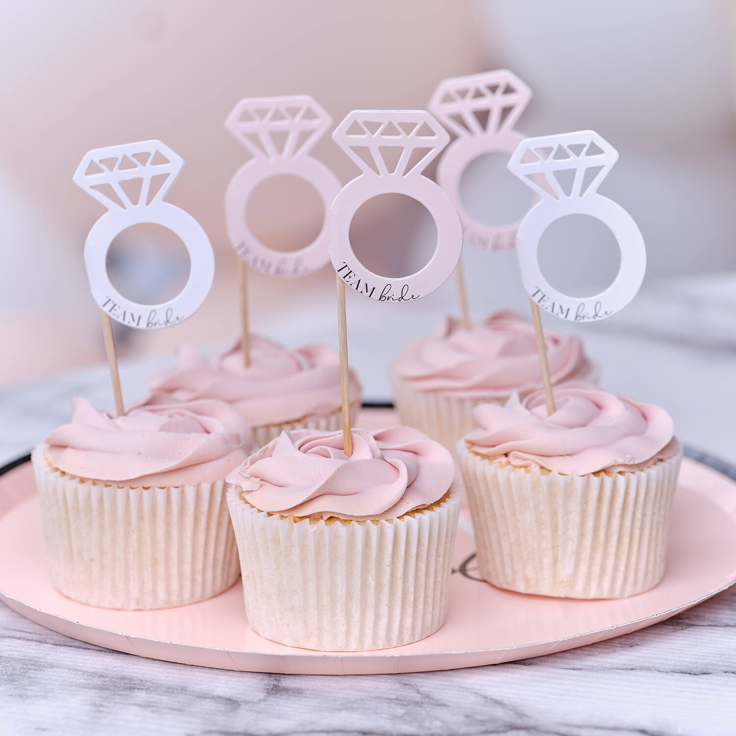 Cupcake Toppers - Team Bride