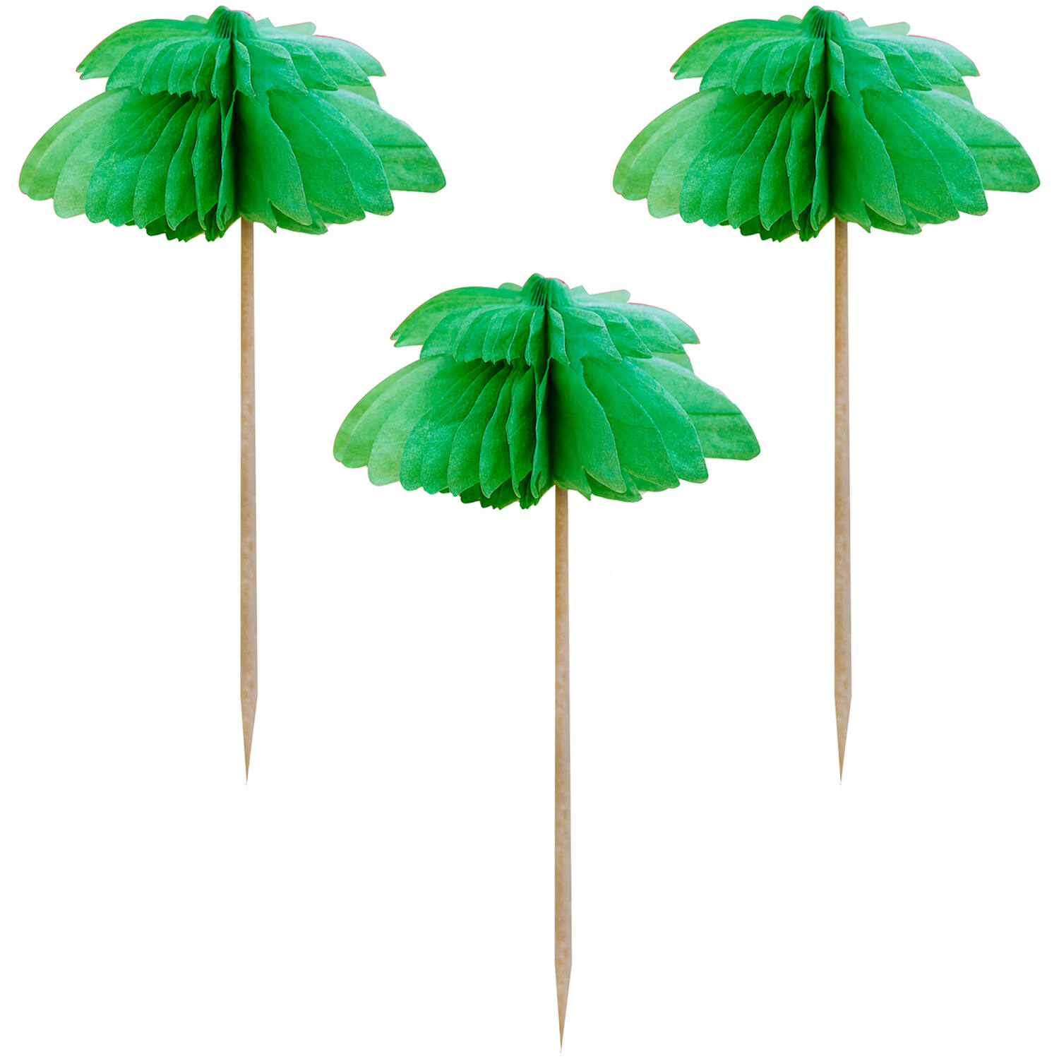 Cupcake Toppers - Honeycomb Palm Trees