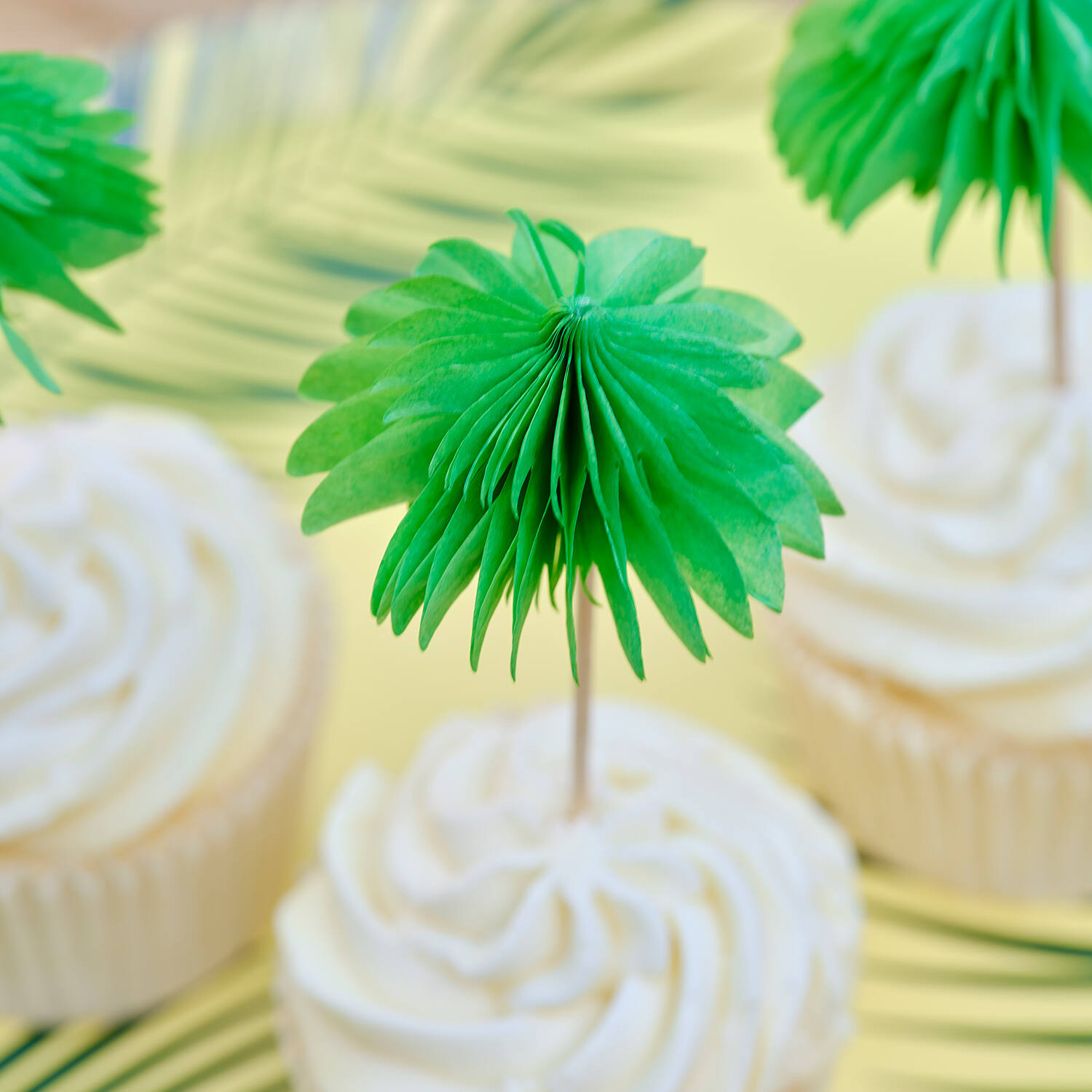 Cupcake Toppers - Honeycomb Palm Trees