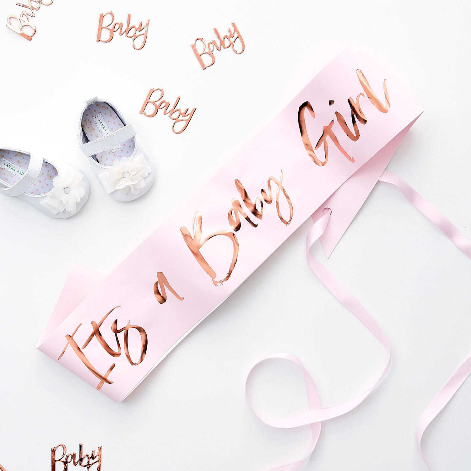 Sash Twinkle Twinkle It's A Baby Girl Paper / Foil 75 x 10 c