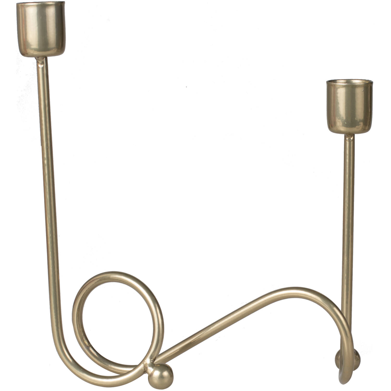 Metal Swirl Dinner Candle Holder