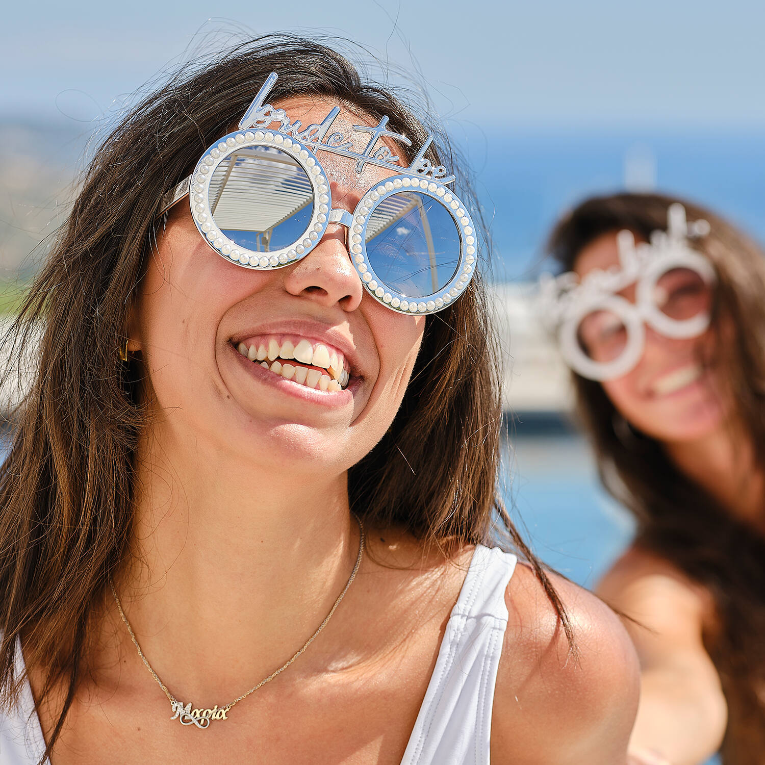 Sunglasses - The Bride - Silver with Pearls