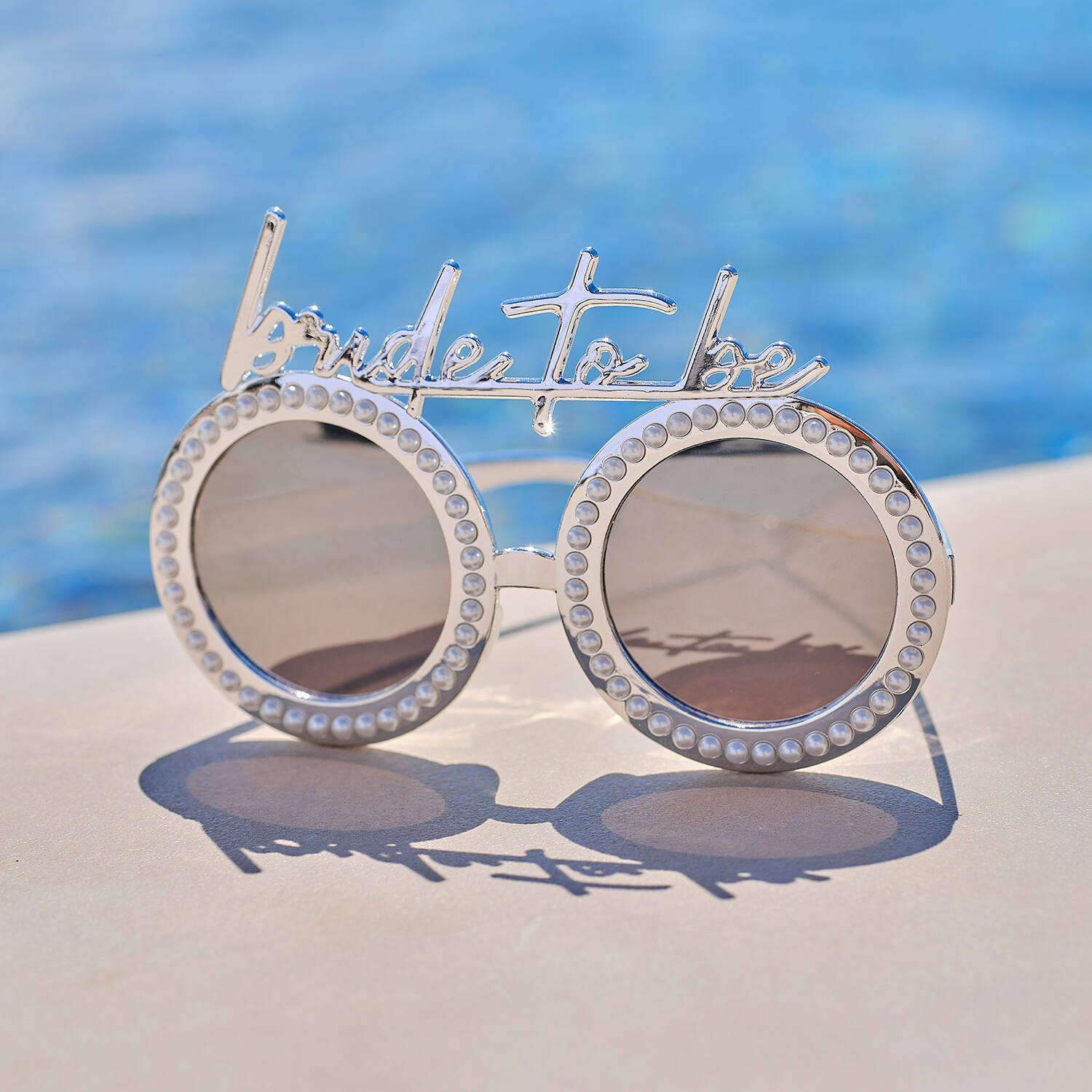 Sunglasses - The Bride - Silver with Pearls