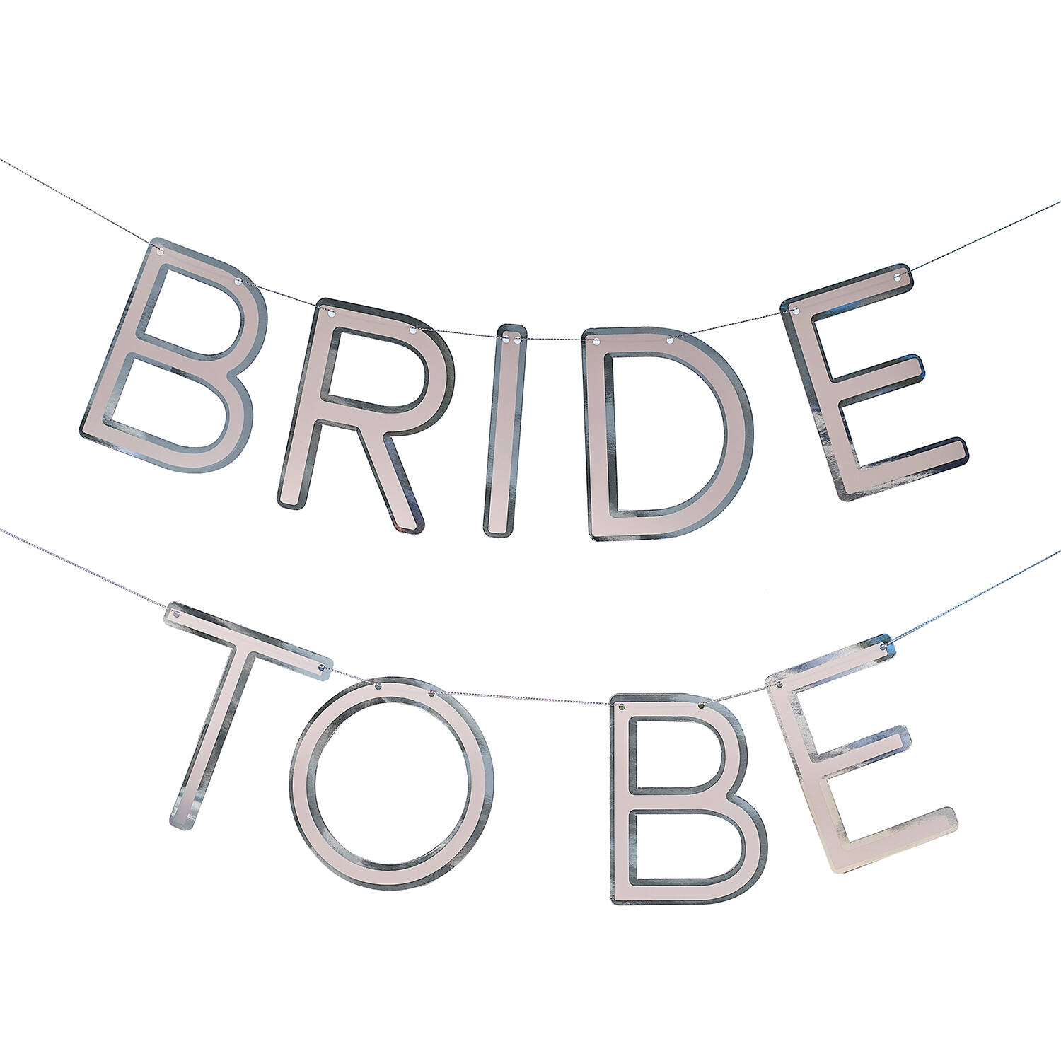 Bunting - Bride to Be Rings - Silver Foiled