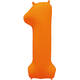 Foil Balloon Number 1 - Neon Orange - 86 cm