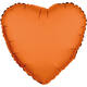 Foil Balloon Shape Heart - Neon Orange - 45 cm