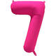 Foil Balloon Number 7 - Neon Pink - 86 cm