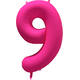 Foil Balloon Number 9 - Neon Pink - 86 cm