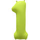 Foil Balloon Number 1 - Neon Yellow - 86 cm