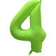 Foil Balloon Number 4 - Neon Green - 86 cm