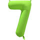 Foil Balloon Number 7 - Neon Green - 86 cm