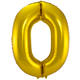 Foil Balloon Number 0 - Gold - 86 cm
