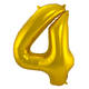 Foil Balloon Number 4 - Gold - 86 cm