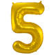 Foil Balloon Number 5 - Gold - 86 cm