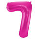 Foil Balloon Number 7 - Magenta - 86 cm