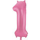Foil Balloon Number 1 - Pink Metallic Mat - 86 cm