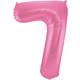 Foil Balloon Number 7 - Pink Metallic Mat - 86 cm