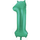 Foil Balloon Number 1 - Green Metallic Mat - 86 cm