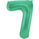 Foil Balloon Number 7 - Green Metallic Mat - 86 cm