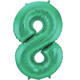 Foil Balloon Number 8 - Green Metallic Mat - 86 cm