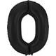 Foil Balloon Number 0 Black Metallic Matt - 86 cm