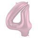 Foil Balloon Number 4 Pastel Pink Metallic Matt - 86 cm