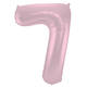 Foil Balloon Number 7 Pastel Pink Metallic Matt - 86 cm