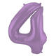 Foil Balloon Number 4 Purple Metallic Matt - 86 cm