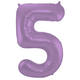 Foil Balloon Number 5 Purple Metallic Matt - 86 cm