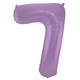 Foil Balloon Number 7 Purple Metallic Matt - 86 cm