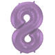 Foil Balloon Number 8 Purple Metallic Matt - 86 cm