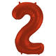 Foil Balloon Number 2 Red Metallic Matt - 86 cm