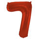 Foil Balloon Number 7 Red Metallic Matt - 86 cm