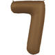 Foil balloon Number 7 - Chocolate Brown - Ultra Matt - 86 cm