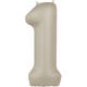 Foil balloon Number 1 - Creamy Latte - Ultra Matt - 86 cm