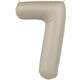 Foil balloon Number 7 - Creamy Latte - Ultra Matt - 86 cm