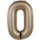 Foil balloon Number 0 - Starlight Gold - Satin Gloss - 86 cm
