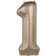 Foil balloon Number 1 - Starlight Gold - Satin Gloss - 86 cm