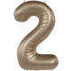 Foil balloon Number 2 - Starlight Gold - Satin Gloss - 86 cm