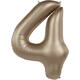 Foil balloon Number 4 - Starlight Gold - Satin Gloss - 86 cm