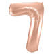 Foil Balloon Number 7 - Rose Gold - 86 cm