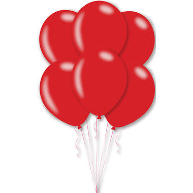 10 Latex Balloons Metallic Red 27.5 cm / 11"
