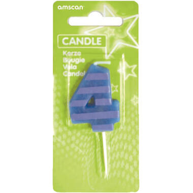 Candle 4 Dots & Stripes Height 7.6 cm